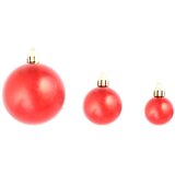  Set božićnih kuglica 100 komada 3/4/6 cm crveni | shoptok.hr