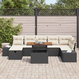  Sjedeća garnitura za vrt 8 kom. Crna poliratan 319 x 154 x 85 cm | shoptok.hr