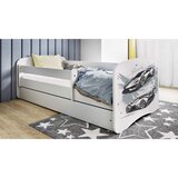  Drveni dječji krevet AUTO s ladicom - 160x80 cm bijeli | shoptok.hr