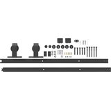 vidaXL Komplet opreme za drsna vrata 200 cm jeklo črne barve | Shoptok.si