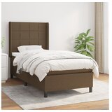  Box spring postelja z vzmetnico temno rjava 80x200 cm blago | Shoptok.si