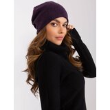 Fashion Hunters Dark purple knitted beanie Cene