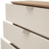 Marckeric Krem/u prirodnoj boji komoda u dekoru hrasta 100x80x40 cm Dennis – | shoptok.hr