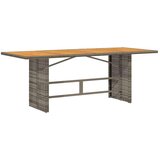  9-dijelni vrtni bistro set od poliratana s jastucima sivi | shoptok.hr