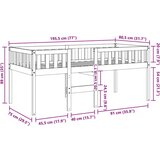 vidaXL Otroška postelja brez vzmetnice bela 75x190 cm borovina | Shoptok.si
