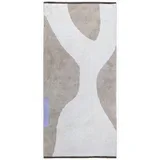 belo-bež pralen bombažen tekač 70x150 cm figura –