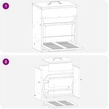 vidaXL Feeder s nogom za piliće Srebrno 25 x 42 x 40 cm Cinkani čelik | shoptok.hr