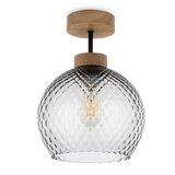 Brilagi LED Nadgradni luster R GLASS 1xE27/60W/230V Ø 25 cm hrast/dimna siva | Eponuda.com