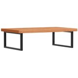  Zidna polica za umivaonik od čelika i masivne bukovine Smeđa 100 x 60 x 4 cm | shoptok.hr