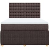 vidaXL Box spring postelja z vzmetnico temno rjava 160x200 cm blago, (21308890) | Shoptok.si