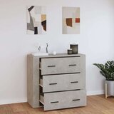  Komoda siva boja betona 80 x 33 x 70 cm od konstruiranog drva | shoptok.hr