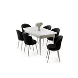Hanah home trpezarijski set, 7 dijelova, crni | Eponuda.ba