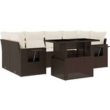  7-dijelni set vrtnih sofa od poliratana s jastucima smeđi | shoptok.hr