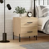 vidaXL Nočna omarica sonoma hrast 40x35x47,5 cm inženirski les | Shoptok.si