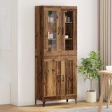  Highboard Staro drvo 69,5 x 34 x 180 cm Konstruirano drvo Cijene