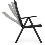  Set od 4 sklopive vrtne stolice, čelik, podesivi naslon, crne, MultiGarden | shoptok.hr