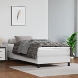 vidaXL Vzmetnica z žepkasto vzmetjo bela 90x200x20 cm umetno usnje Cene
