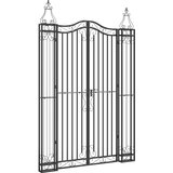  Vrtna vrata crna 121 x 8 x 180 cm od kovanog željeza | shoptok.hr