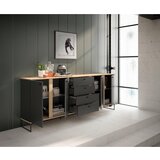 XORA komoda, antracit, barve hrasta | Shoptok.si
