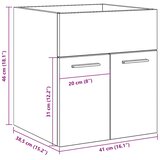 Kupaonski ormarić za umivaonik sonoma hrast 41x38,5x46 cm | shoptok.hr