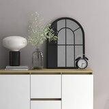 vidaXL Ogledalo crno 60 x 45 cm željezno za unutarnju upotrebu | shoptok.hr