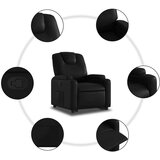  Naslonjač na podizanje od umjetne kože crni | shoptok.hr