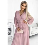numoco basic Numoco pleated dress with belt and neckline | Shoptok.si