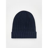 Reserved kapa beanie iz mešanice volne - mornarsko modra | Shoptok.si