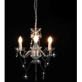  Luster s perlama bijeli okrugli 3 x E14 | shoptok.hr