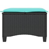  Vrtne stolice s jastucima 2 kom. Crne 55x55x36 cm Poli ratan - Crna 1 | shoptok.hr