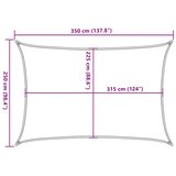  Jedro za zaštitu od sunca 160 g/m² crveno 2,5 x 3,5 m HDPE | shoptok.hr
