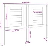  Uzglavlje za krevet 126 x 4 x 100 cm od masivne borovine | Eponuda.com