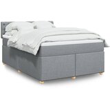 vidaXL Box spring posteljni z vzmetnico svetlo siv 140x190 cm blago | Shoptok.si