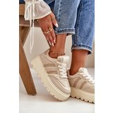 Boto Warm Women's Platform Sneakers with Fur Beige Daivlene | Shoptok.si