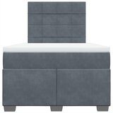  Krevet box spring s madracem tamnosivi 120 x 190 cm baršun | shoptok.hr