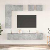  8-dijelni set TV ormarića siva boja betona konstruirano drvo | shoptok.hr