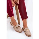 Boto Women’s moccasins with braid and gold detail beige Seffolia | ePonuda.com