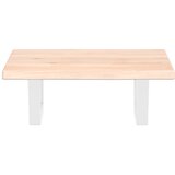  Zidna polica za umivaonik od čelika i masivne hrastovine Smeđa 40 x 60 x 2 cm | shoptok.hr