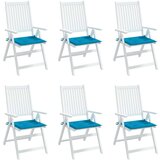 vidaXL jastuci za vrtne stolice 6 kom plavi 40 x 40 x 3 cm od tkanine | shoptok.hr