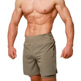 GymBeam šorc za trčanje pulse 2u1 vetiver