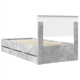  Krevetna konstrukcija s ladicama Betonski sivi 75 x 190 cm | shoptok.hr