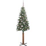 vidaXL Mršavo božićno drvce s 150 LED svjetlima Zelena i bijela 150 cm | shoptok.hr
