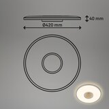 BRILONER 3847014 - led plafonsko svetlo toro LED/18W/230V, prečnik 42 cm, mat hrom | Eponuda.com