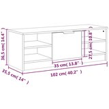 TV ormarić boja betona 102x35,5x36,5 cm konstruirano drvo | shoptok.hr