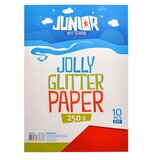 Junior jolly Glitter Paper, papir sa šljokicama, A4, 250g, 10K, odaberite nijansu Crvena Cene