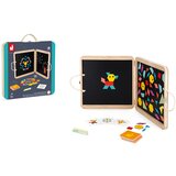 Janod dječje magnetske puzzle u drvenom kovčegu geometric | shoptok.hr