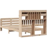 vidaXL Krevet s regalom za knjige bez madraca 135x190 cm od borovine | shoptok.hr