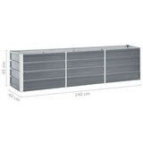  Visoka greda pocinkano jeklo 240x40x45 cm siva, (20618759) | Shoptok.si
