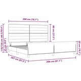 Postelja Temno Rjava 200x200 cm Tkanina, (22049262) | Shoptok.si