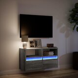  Zidni TV ormarić s LED svjetlima siva boja hrasta 80x31x45 cm | shoptok.hr